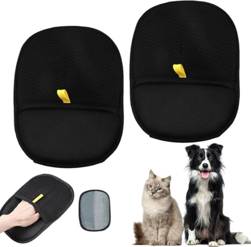 ZukQvrivelig Lot de 2 Gants d'épilation des Poils d'animaux de Compagnie, pour enlever Les Poils d'animaux de Compagnie, pour enlever Les Poils d'animaux des vêtements, des Meubles et des sièges de