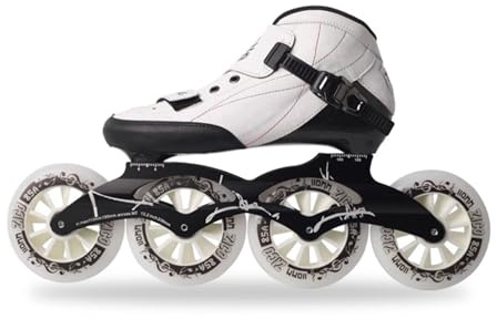 Pattini in linea da velocità in fibra di carbonio per pattinatori avanzati, ruote 85A/PU, fibra di carbonio, design da corsa leggero per uomini e donne, uso professionale unisex