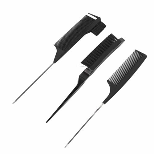 petjoyful Spazzola per tinture per capelli a doppia faccia Spazzola professionale per parrucchiere Spazzola per tintura in nylon morbido Pettine a coda di topo per evidenziare
