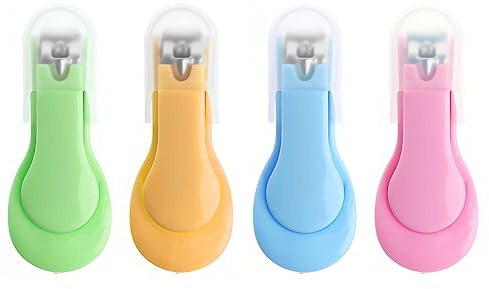 Tijeras de uñas para bebés, tijeras C para niños pequeños, cortaúñas acrílicas