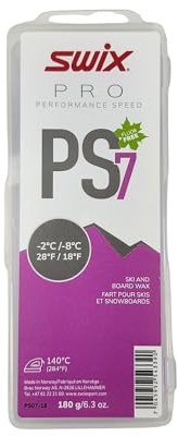 Swix PS7 Violet Pro Speed Ski and Snowboard Iron-On Wax for Warm Temperatures, 180g