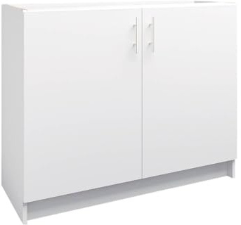JD Greta Fixed Height 1000mm Kitchen Base Cabinet Floor Unit (Without Worktop) – White Matt