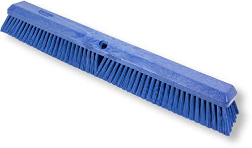 SPARTA 41891EC14 Omni Sweep Plastic Push Broom Head, Heavy Duty, Industrial Broom With Color Code System For Outdoor, Indoor, Garage, Concrete, Patio, Kitchen, Bathroom, 24 Inches, Blue
