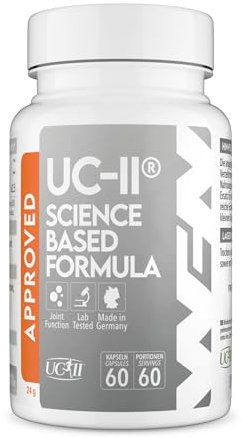 WFN Approved UC-II - Collagene Type 2 non dénaturé - 60 Gélules - Formule Avancée avec Vitamine C et Boswellia Serrata - Collagène Articulaire - Testé en externe