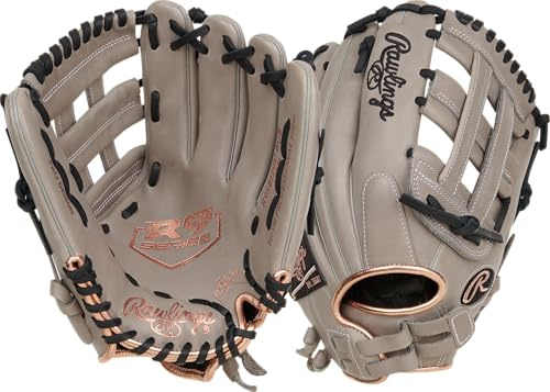Rawlings R9 Fastpitch Softball Glove | Sizes 11.5-13 | Multiple Styles Guante de sóftbol, Mujer, Contour Pro H-Web | Gris, 12 | Utility