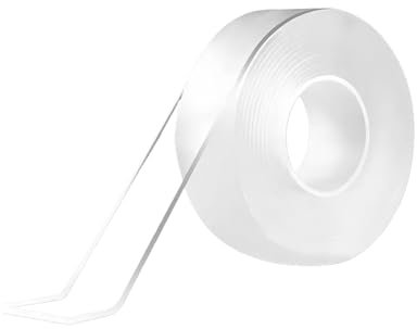 5M Nastro biadesivo extra forte trasparente, Adesivo Multifunzione Rimovibile per Tappeti, Foto, Pareti, Cucina, Casa, Auto e Esterni - Larghezza 20mm, Spessore 1mm, Adesione Superiore ﻿