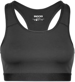 Snocks Sport BH für Damen - Sportunterwäsche Perfekter Halt ohne Einzuschränken - Schnell trocknend und unterstützend Fitness Bustier - Multifunktionaler Fitness Bra - Gr. M, Farbe Graphit