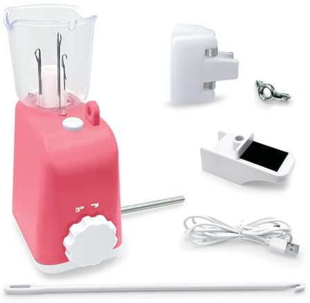 Yallmie Macchina per maglieria elettrica, maglieria automatica con accessori, maglieria elettrica carica USB macchina per maglieria, macchina per uncinetto automatica per fai da te dilettanti e