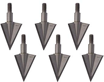 AMEYXGS 6 Piezas Puntas de Flecha de Tiro con Arco 100 Grains 3 Cuchillas de Cabeza Ancha Tornillo en Las Puntas de Flecha de Caza para Arco de Ballesta Compuesto