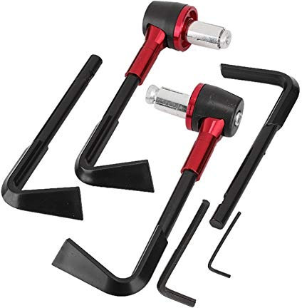 per Brake Lever Guard Kit Leva Leva Freno Moto, Leva Freno Moto Cnc Impugnatura Protezione Guardia + Leve Di Ricambio + Chiave Esagonale(Rosso) Adatto Per Leve Freno Frizione Moto