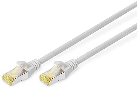 DIGITUS LAN Cable Cat 6A - 2.5m - RJ45 Network Cable - S/FTP Shielded - Compatible with Cat6 & Cat7 - Gray