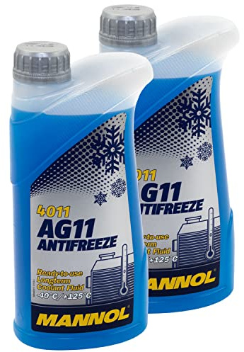 Kühlerfrostschutz MANNOL Longterm Antifreeze 2 X 1 Liter Fertiggemisch -40°C blau