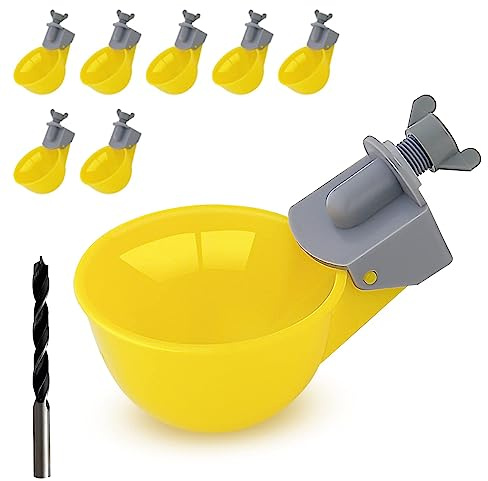 Chicken Water Cups (8 Pack), Automatic Chicken Waterer, Anti-Leak System, Holds 50% More Water, Suitable for Chicks, Chicken, Duck, Quail, Turkey