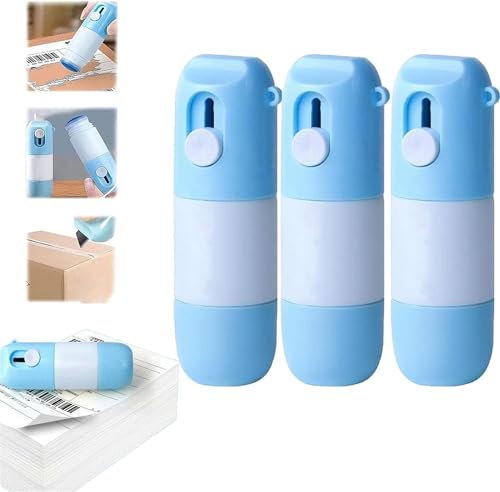 Eeiiey Thermo-Papier-Korrekturflüssigkeit mit Auspackmesser – Thermopapier-Datenschutzflüssigkeit, tragbare Informationen, Anti-Auslaufschutz, Korrekturflüssigkeit für Verpackungsetiketten, Rechnungen