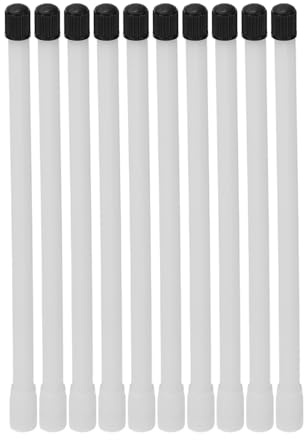 Partuto 10Pcs 200mm Extensión De Válvula De Neumático Universal De Plástico A 180 Grados para Coches Motocicleta RV Camión Bicicleta.