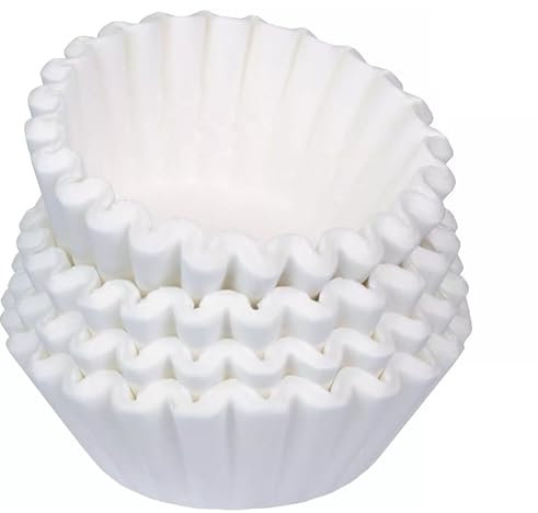 Lot de 100 filtres à café en papier à fond plat compatibles avec les cafetières Fellow Aiden, fonctionne avec un panier à filtre en lot