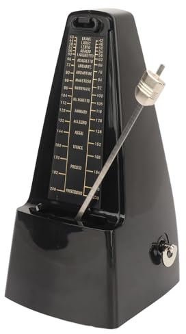 Plaststålkärna Mekanisk Metronom Hög Hårdhet Abs Shell 40~208 Beats Range Val 0, 2, 3, 4, 6, Lätt Att öva med Piano Violin Gitarr Bas
