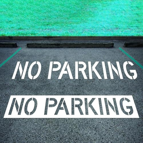 Pochoir réutilisable en silicone pour stationnement interdit, grande taille de 30,5 cm, 40,8 x 225,9 cm pour marquage de trottoirs