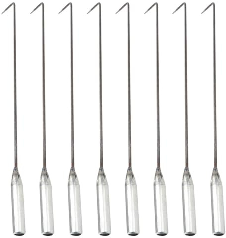 Toyvian Set da 8 Ganci per Barbecue e Caminetto in Acciaio Resistente, Attizzatoio per Pulizia della Cenere Manico lungo Protettivo, Accessori Portatili per Riscaldamento Domestico e Uso