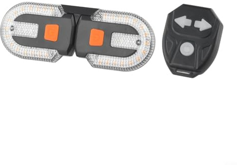 Indicatore di direzione per bicicletta, luce posteriore intelligente per bicicletta, ricaricabile tramite USB, con telecomando, 30 lumen, lampada di sicurezza posteriore a LED, IPX6, impermeabile