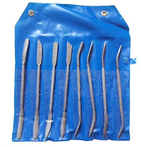 GGRICHYI Wood Rasp File Set Riffler Needle Tools Double Ended Hand Carbon Steel Curved Tools for Woodworking Plastic Crafts 8PCS