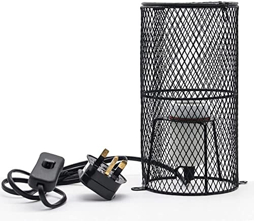 zalati Douille de lampe chauffante avec abat-jour, protection anti-chaleur, support de cage pour reptiles et animaux domestiques, 200 W
