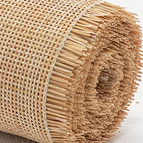 de ancho de ratán natural para muebles, correas de malla abierta, ratán, mimbre, ratán, ratán, rollo, material de bambú, tela para silla, armario, decoración del hogar (1, 50×200CM)