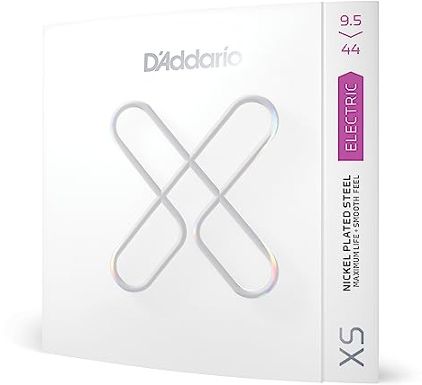 D'Addario Electric Guitar Strings, XS Nickel Coated, XSE09544, Super Light Plus Gauge 9.5-44, 6-String Set, Pack of 1