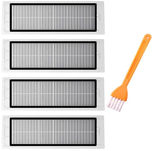 UPUPDAY 4pcs Filtre HEPA de remplacement compatible avec Aspirateur Xiaomi Roborock S5 Max S6 Pure S6 Max S6 MaxV S65 S60 S6 S55 S51 S50 S5