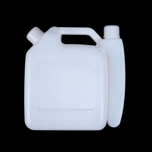 EasyByMall Bidon de mélange de carburant 1:25 50:1, 16 x 7,3 x 16,7 cm, Jaune, Plastique, Essence, 1 litre