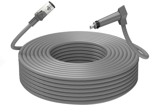 Cable de extensión de antena parabólica impermeable RJ45 macho macho ideal para sistemas de satélite Gen 2 (15 pies/4,6 m)