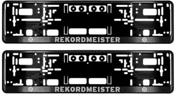FC Bayern München I Kennzeichenverstärker I Kennzeichenhalter I KFZ I Rekordmeister I 2er Set I Schwarz