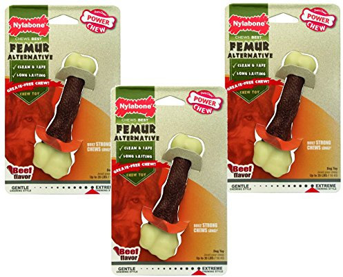 Nylabone Dura Chew Femur Kauknochen, Alternative für Hunde, mit Geschmack, Größe Wolf