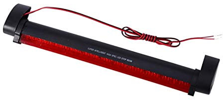 Yctze Luz de Freno Universal LED Tercera Lanternilla Alta para Coche - 32 LED Rojo con Advertencia 12V