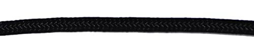 CBKnot Premium 1/4 Stiff Polyester Halter Cord Rope - Used by Elite Trainers for Halter Manufacturing. Low Stretch, High Strength, Made in The USA (50 ft. Hank, Black)