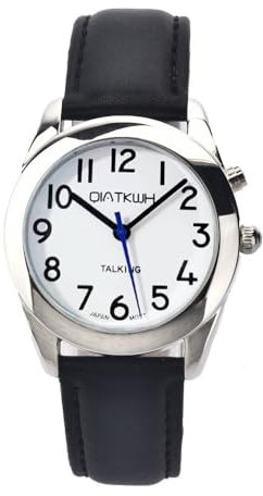 QIATKWH Español reloj de voz para ciegos, discapacitados visuales o ancianos,Talla masculina, estilo clásico