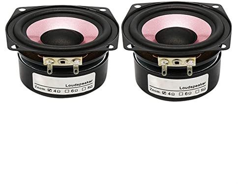 RZQMPV Full Range Speaker 2.5 Inch 4Ohm 8Ohm HIFI Audio Speaker 67mm 15W Bass Treble Mid Loudspeaker Bookshelf Speaker Bookshelf speaker(4Ohm-2Pcs)