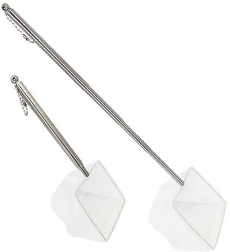 2PCS Telescopic Shrimp Nets - 5/7.5cm Fine Mesh with Extendable Handle (5-15), Mini Aquarium Nets for Fish Tanks & Small Ponds