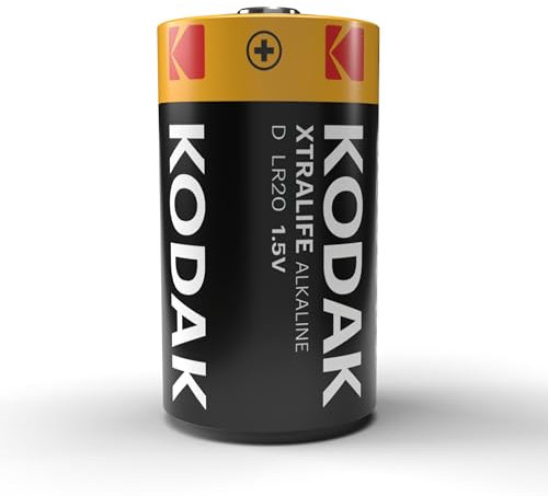 Kodak | D Zellen Batterien | 8 Stück | Einweg Alkalibatterie, LR20 | 1,5 V
