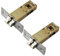 TOP-VIGOR 2 pestillos tubulares de 50 mm, cerradura de lengüeta bifurcada con tope de puerta, pestillo de puerta silencioso para puertas internas, manijas de puerta de palanca
