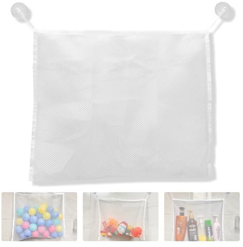 UBRAVE Bath Rete Giocattolo,Organizzatore Giocattoli Bagno,Sacca a Rete Portaoggetti Da Appendere, Rete Per Giocattoli Per Vasca Viene Fornito Con 2 Ventose,Ideale Per Vasche Da Bagno Per Bambini