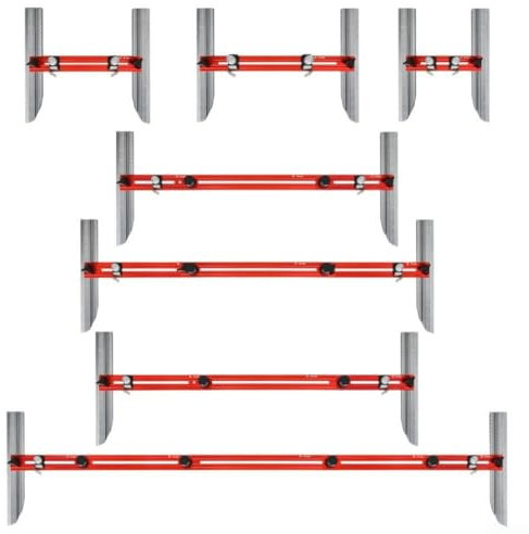 Aluminium-Legierung Treppenstufen-Messwerkzeug Vorlage Vorlage Einstellbarer Winkel Regal Layout Befestigung Rot
