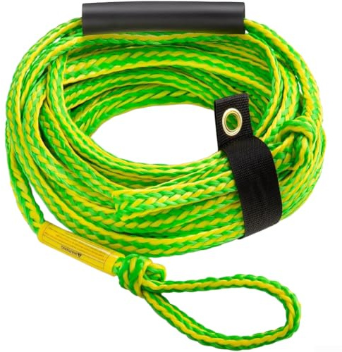 Heavy Duty Water Ski Rope with Handle for Tubing and Wakeboarding, PVC Tow Rope for Inflatable Tubes, UV Resistant Floating Line for Lake Sports(D)