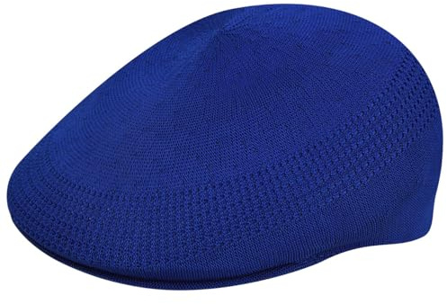 Kangol Coppola Tropic 507 Ventair Uomo - Berretto Estivo Cappello Piatto con Visiera Estate Primavera/Estate - L (58-59 cm) Blu Savoia