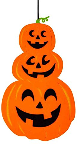 Générique Carnival Toys - 3 CITROUILLES À Suspendre 38 CM - Décoration spécial Halloween - Thème(s) : Ma Citrouille Bien aimée