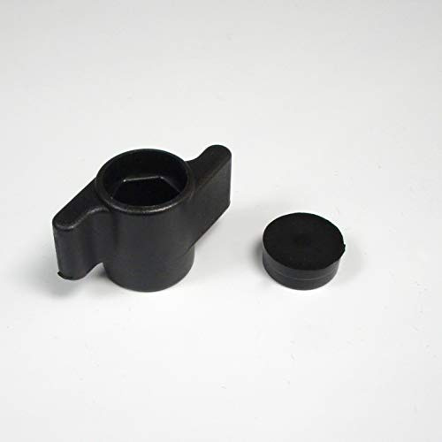 ajile - Manopola a Farfalla di Plastica NERA Larga 30 mm - Dado o Vite in Acciaio Zincato (non fornito) M6 Chiave di 10 mm da Assemblare - Sacchetto di 10 Pezzi - MBP306x10-FBA