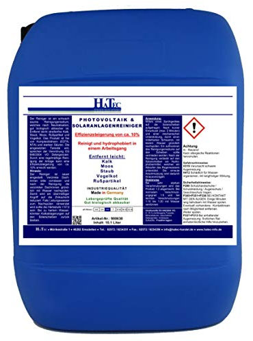 HaTec Photovoltaik- und Solaranlagenreiniger Konzentrat 10,1 Liter mit Lotusblüteneffekt Effizienzsteigerung ca. 10%, Photovoltaikanlagenreiniger, Solaranlagenreiniger