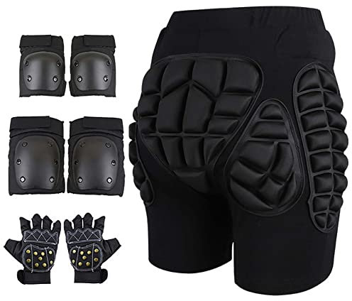 GAOSHI Protektorenhose Schutzhosen Kinder Snowboard Protektorhose Gepolsterte Shorts Hüftschutz Für AlterJa Hren Und Lässt Sich Leicht An- Und Ausziehen (Color : C1, Size : 3XL)