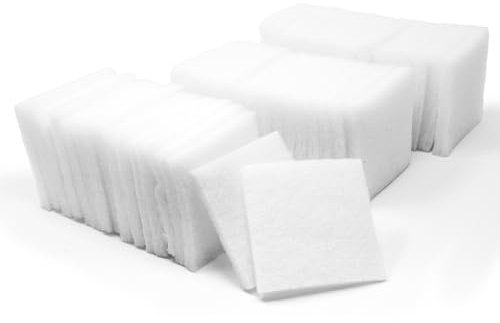 VIALIA 50x Polyester Filterschwamm Aquarium kompatibel mit Juwel Compact BioFlow 3.0/ M, 100 x 100 x 12 mm, Aquarium Schwämme, Filterwatte