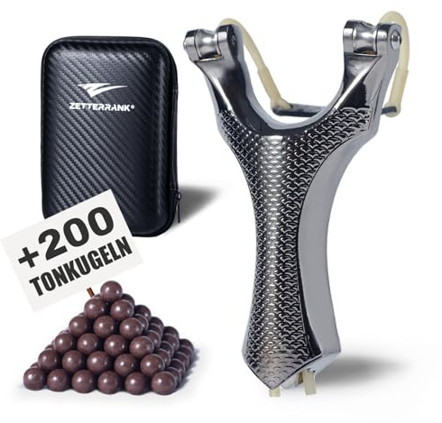 Zetterrank Slingshot,Pulley Sling Shot for Adult,Slingshots for Adults,Hunting & Shooting Sling Shot with 5 Slingshot Bands and 200 Clay Slingshot Ammo. (Cobra Scales)